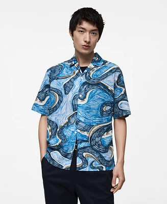 Mango Men's Regular-Fit Printed Shirt