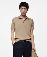 Mango Men's Slim-Fit Knit Cotton Polo Shirt