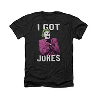 Batman Men's Classic Tv Got Jokes Adult Heather Tee / T-Shirt