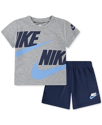 Nike Baby Split Futura T-Shirt & Shorts, 2 Piece Set