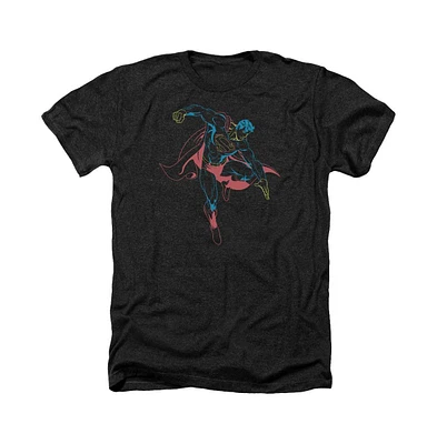 Superman Men's Neon Adult Heather Tee / T-Shirt