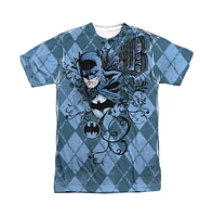 Batman Men's Batgyle Short Sleeve Adult 100% Poly Crew Tee / T-Shirt