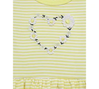 Little Me Baby Girls Cotton Daisy Skirted Bodysuit, Leggings & Headband, 3 Piece Set