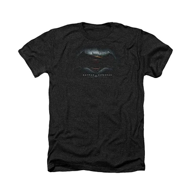 Batman V Superman Mens Logo Adult Heather Tee / T-Shirt