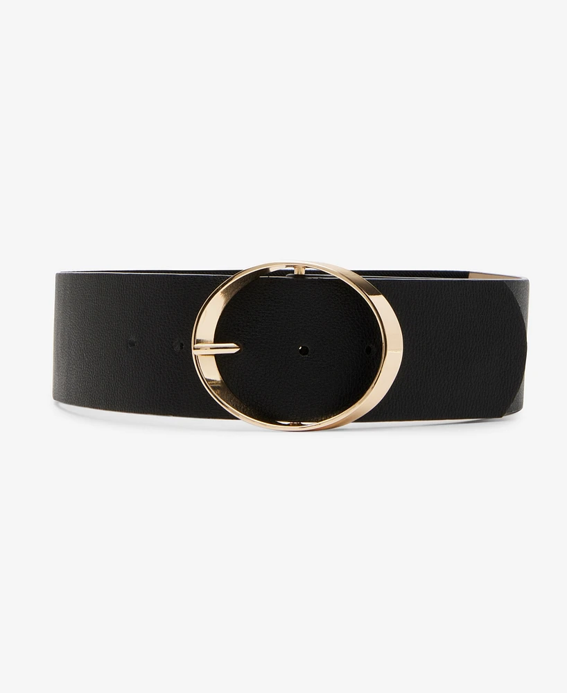 Steve Madden Pebbled Faux-Leather Stretch Belt