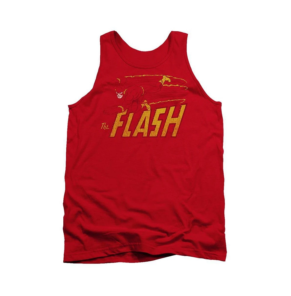 Flash Men's Dc Comics Speed Distressed Adult Tank Top