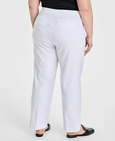 Jm Collection Plus Curvy-Fit Straight-Leg Pants, Exclusively at Macy's