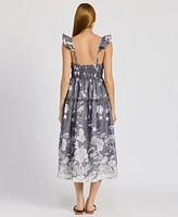 En Saison Women's Sydney Floral-Print Midi Dress