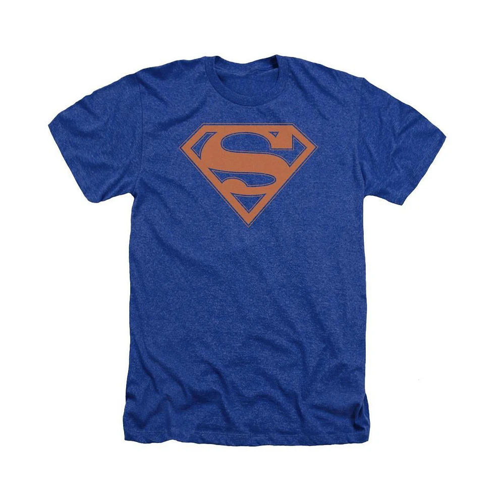 Superman Men's & Shield Adult Heather Tee / T-Shirt