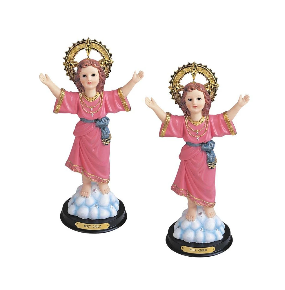 Fc Design "2-pc Set" 7"H Holy Child Santo Divino Nino Statue Divine Child Jesus Holy Figurine Statue Ornament Home Room Office Decor and Perfect Ideas