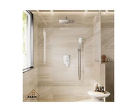 Casainc 10 inch Wall Mounted Pressure Balanced Complete Shower System With 3 Setting Shower Handheld
