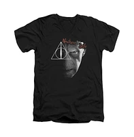 Harry Potter Men's Nowhere Is Safe Short Sleeve Adult V Neck Premium Cotton Tee / T-Shirt