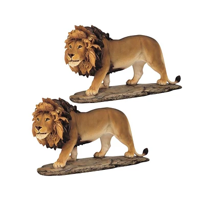 Fc Design "2-pc Set" 7"H Lion Walking Figurine Statue Ornament Home Room Office Decor and Perfect Ideas for Housewarming, Holidays and Birthdays