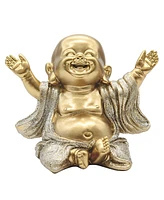 Fc Design "2-pc Set" 4.75"H Gold and Silver Maitreya Buddha Statue Happy Buddha Figurine Statue Ornament Home Room Office Decor and Perfect Ideas for