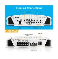 Pyle 6-Channel Marine Amplifier, 2000 Watts Elite Series