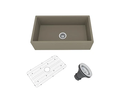 Casainc 33inch L x 18inch W Farmhouse Kitchen Sink with Accessories