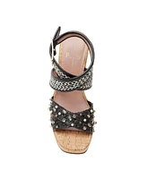 Linea Paolo Varena | Faux Pearl And Crystal Adorned Platform Sandals