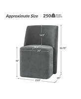 Hulala Home Scott Modern Dining Chair with Lightweight Construction and Universal Wheels