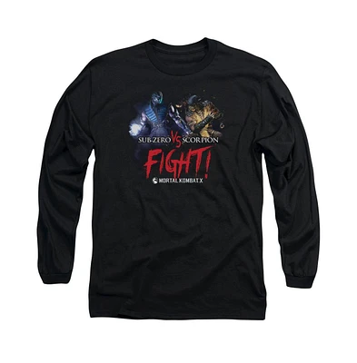 Mortal Kombat X Men's Fight Long Sleeve Adult Tee / T-Shirt