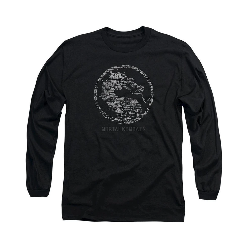 Mortal Kombat X Men's Stone Seal Long Sleeve Adult Tee / T-Shirt