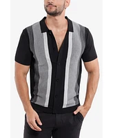 Men's Stripe Polo Sweater