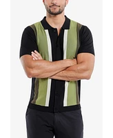 Men's Stripe Polo Sweater