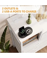 gaomon Dresser for Bedroom with 9 Drawer, Tv Stand with Charging Station
