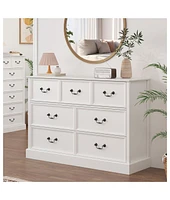 gaomon Farmhouse 7 Dresser Chests for Bedroom,48" Wood Dresser Chest