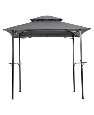 Slickblue Replacement Canopy for Grill Gazebo, Double-Tiered Bbq Tent Roof Top Cover