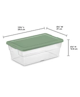 Sterilite Clear Stackable 6 Qt Storage Tote Box Container