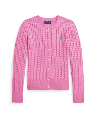 Polo Ralph Lauren Big Girls Mini-Cable Cotton Cardigan