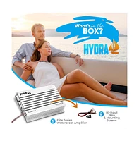 Pyle 2-Ch. Elite Series Marine Amplifier, Bridgeable 400W Waterproof Amp