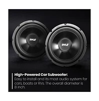 Pyle 8" Single Voice Coil Car Subwoofer, 200 Watts, 4-Ohm