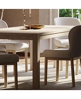 Maven Lane Cleo Contemporary Wooden Dining Table in Refined White Finish