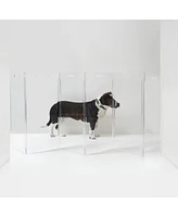 Hiddin Clear Freestanding Pet Gate Zig Zag