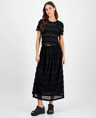 And Now This Women's Ruffled Lace Maxi Skirt, Exclusively at Macy's