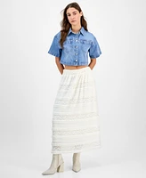 And Now This Petite Lace Smocked Maxi Skirt, Exclusively at Macy's