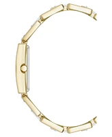 Anne Klein Women's Quartz How Lite Gemstone and Gold-Tone Metal Alloy Bracelet Watch, 21mm
