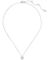 Kate Spade New York Gold-Tone Polished Mini Heart Pendant Necklace, 16" + 3" extender