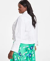 On 34th Trendy Plus Short Utility Jacket, Exclusively at Macy's