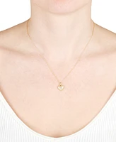 Cubic Zirconia Heart Pendant Necklace (1/3 ct. t.w.) Sterling Silver (Also Available 14k Gold over Silver)