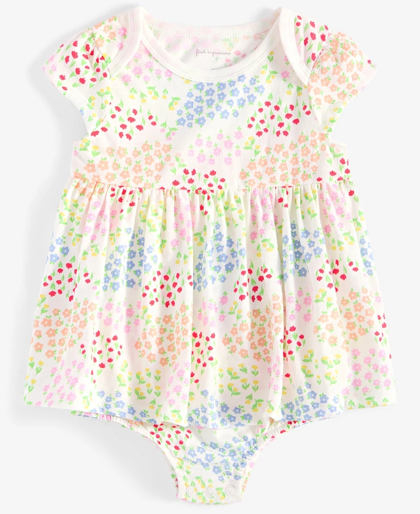 First Impressions Baby Girls Flower Garden Printed Skirted Sunsuit, Exclusively at Macy's