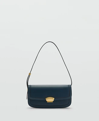 Mango Women's Metal Closure Shoulder Bag