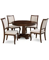 Nelman 5-Pc. Round Dining Set (Table & 4 Side Chairs), Created for Macy's