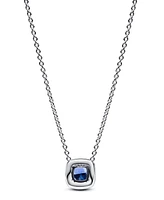 Pandora Sparkling Square Blue Halo Pendant Necklace