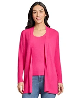 Jones New York Women's Long-Sleeve Side-Slit Cardigan Sweater