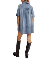 Free People Women's Remino Denim Mini Dress