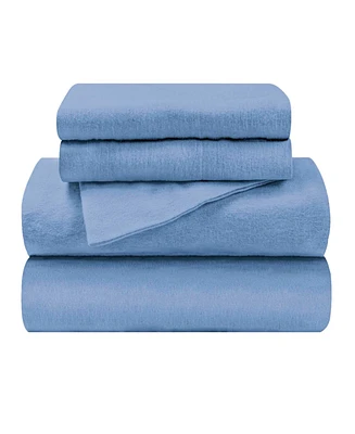 Superior Solid Flannel Cotton Deep Pocket Sheet Set