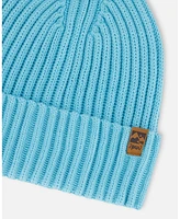 Deux par Girl Cuffed Knit Hat Light Blue - Toddler|Child