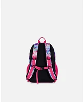 Deux par Deux Girl Backpack Butterflies On Multicolored And Vibrant Pink Background - Child